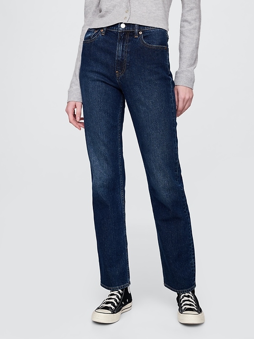 high rise 90s slim straight jeans
