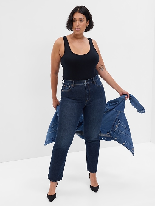 high rise 90s slim straight jeans