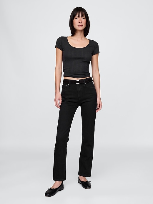 high rise 90s slim straight jeans