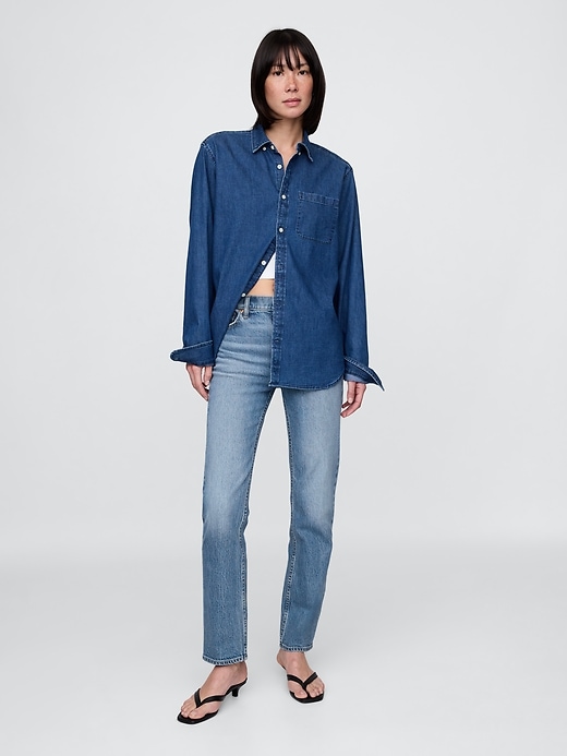 high rise 90s slim straight jeans