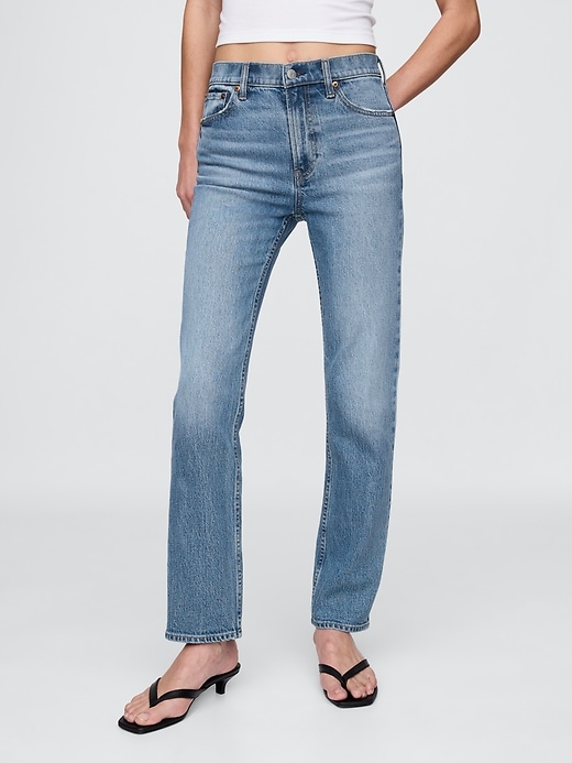 high rise 90s slim straight jeans