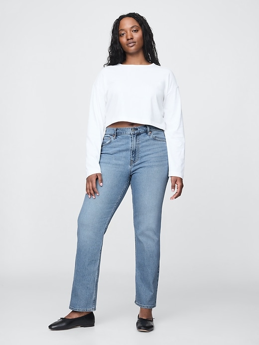 high rise 90s slim straight jeans