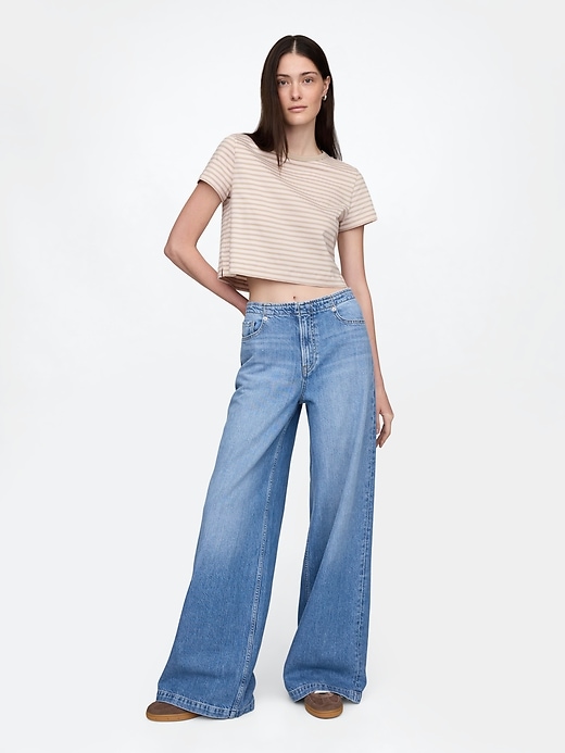 ultrasoft baggy jeans mit mittelhohem bund