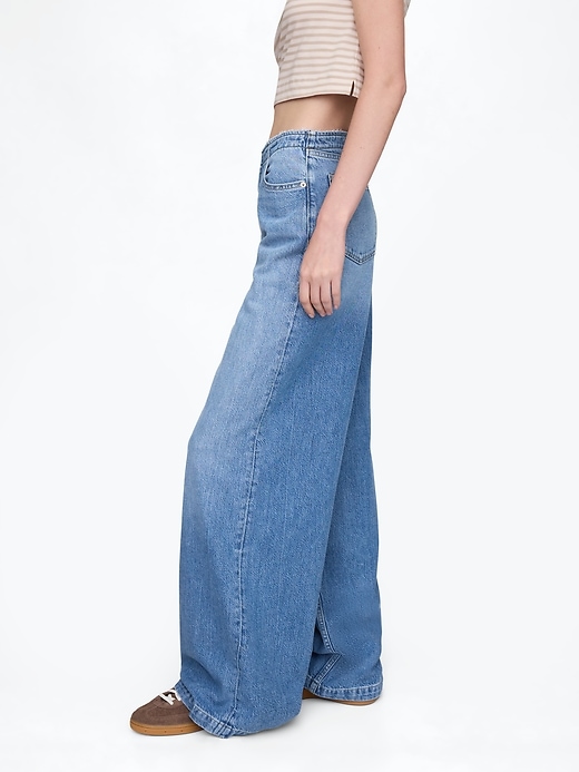 ultrasoft baggy jeans mit mittelhohem bund