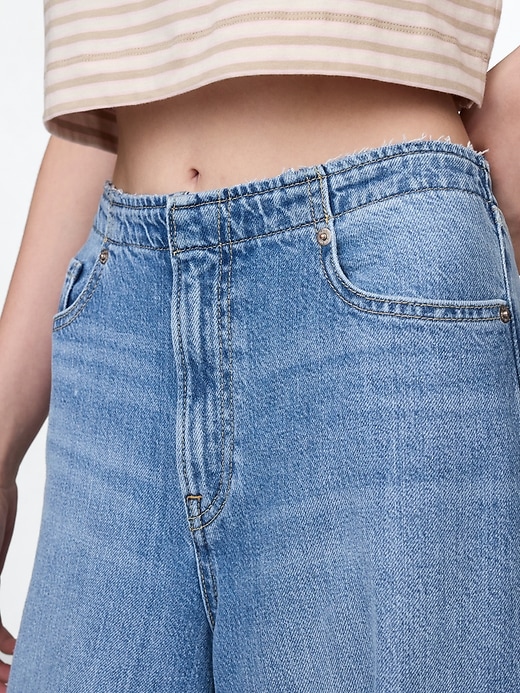 ultrasoft baggy jeans mit mittelhohem bund