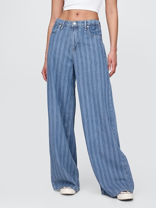 ultrasoft baggy jeans mit mittelhohem bund
