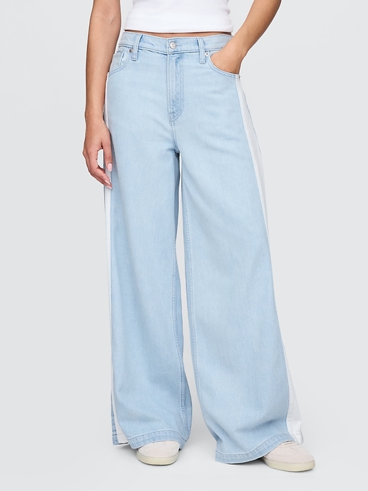 ultrasoft baggy jeans mit mittelhohem bund