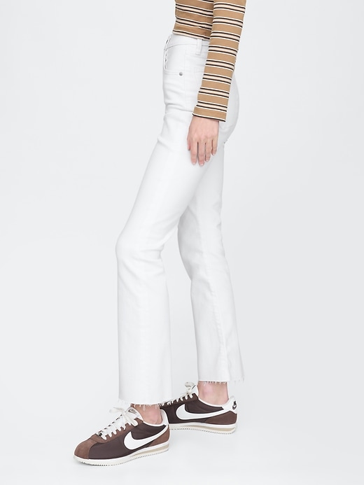high rise kick flare jeans