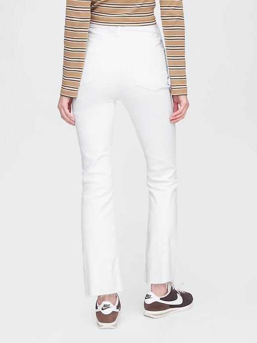 high rise kick flare jeans