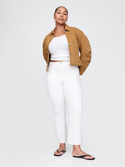 high rise kick flare jeans
