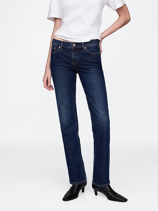 hüftjeans im 90er-jahre-stil schmal geschnitten gerade geschnitten