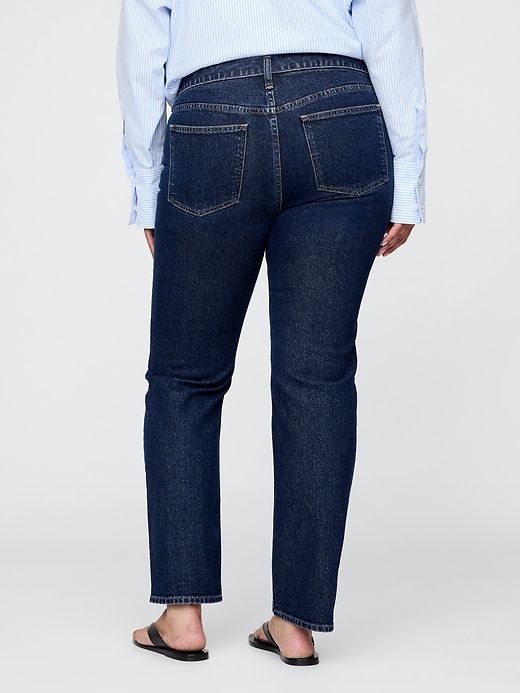 hüftjeans im 90er-jahre-stil schmal geschnitten gerade geschnitten