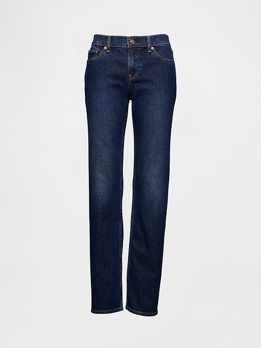 hüftjeans im 90er-jahre-stil schmal geschnitten gerade geschnitten