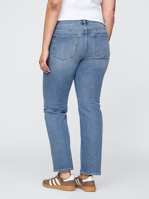 hüftjeans im 90er-jahre-stil schmal geschnitten gerade geschnitten