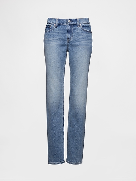 hüftjeans im 90er-jahre-stil schmal geschnitten gerade geschnitten