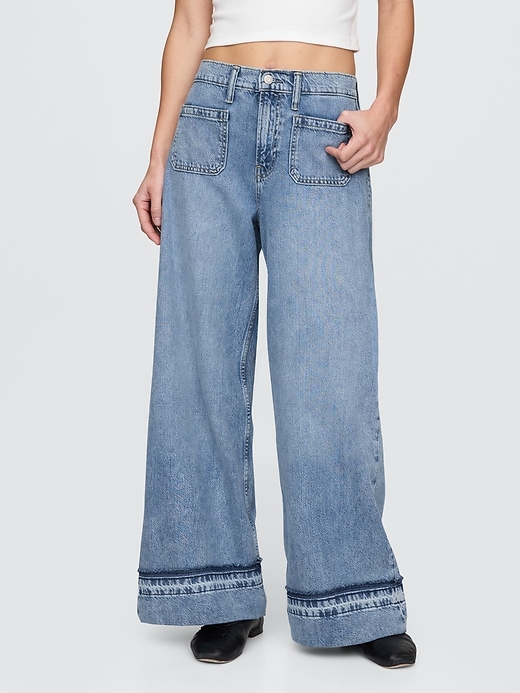 ultrasoft baggy jeans mit mittelhohem bund