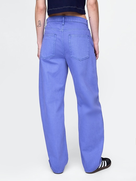 high rise barrel jeans