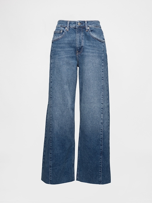 high rise stride wide-leg ankle jeans