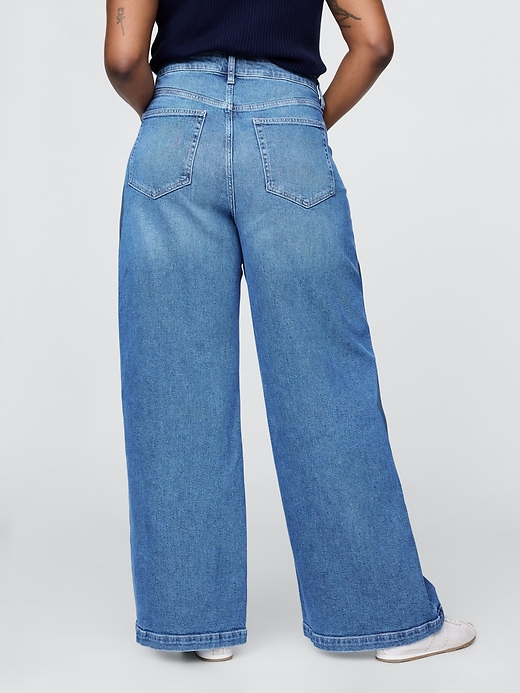 extra high rise stride wide-leg jeans