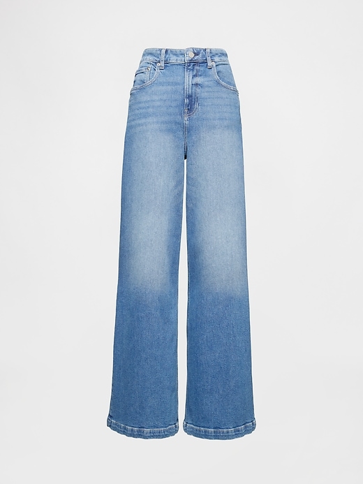 extra high rise stride wide-leg jeans