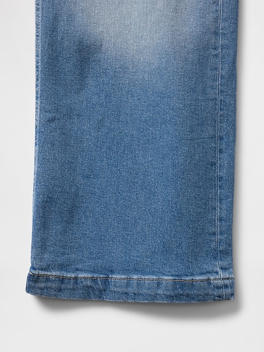high stride wide-leg ankle jeans