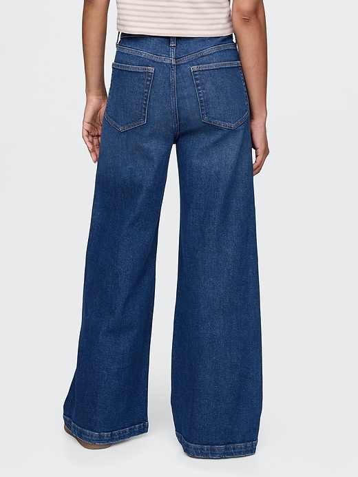 extra high rise stride wide-leg jeans