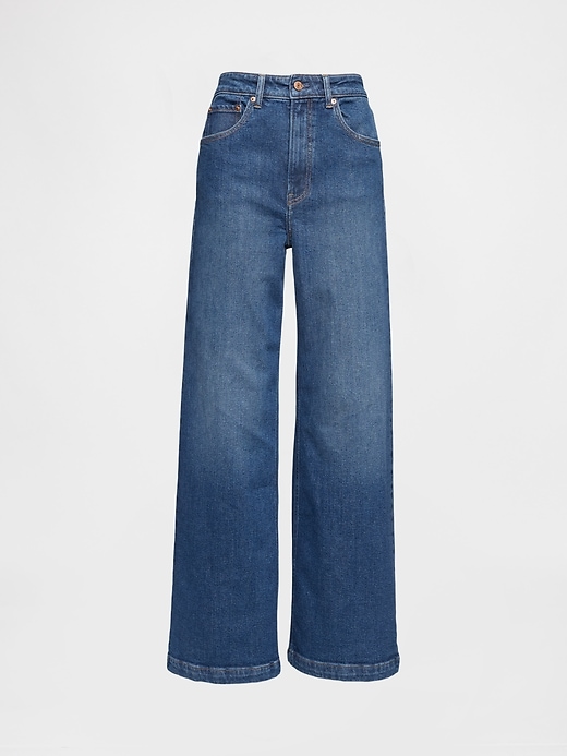 extra high rise stride wide-leg jeans