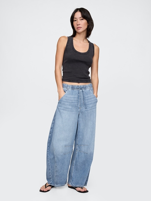 ultrasoft easy horseshoe jeans mit mittelhohem bund