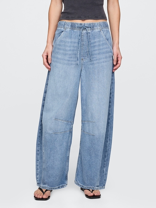 ultrasoft easy horseshoe jeans mit mittelhohem bund