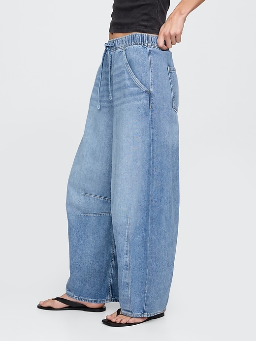 ultrasoft easy horseshoe jeans mit mittelhohem bund