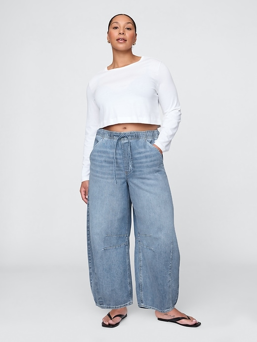 ultrasoft easy horseshoe jeans mit mittelhohem bund