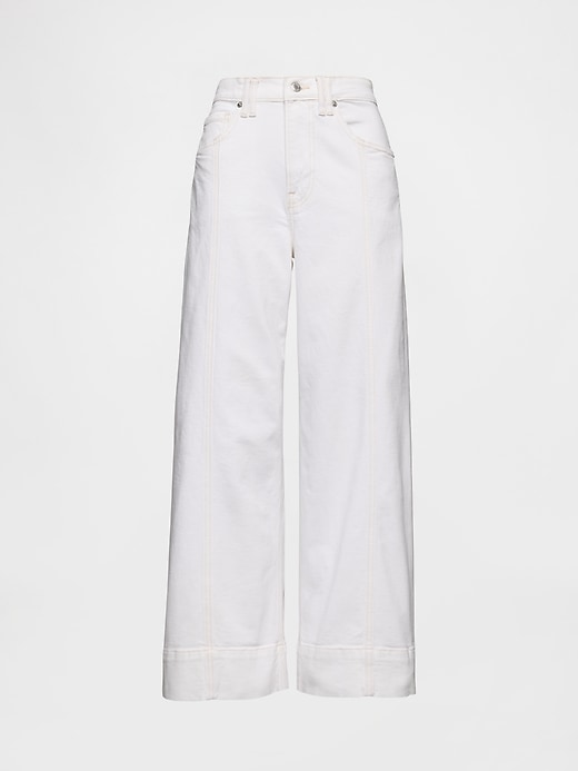 high rise stride wide-leg ankle jeans