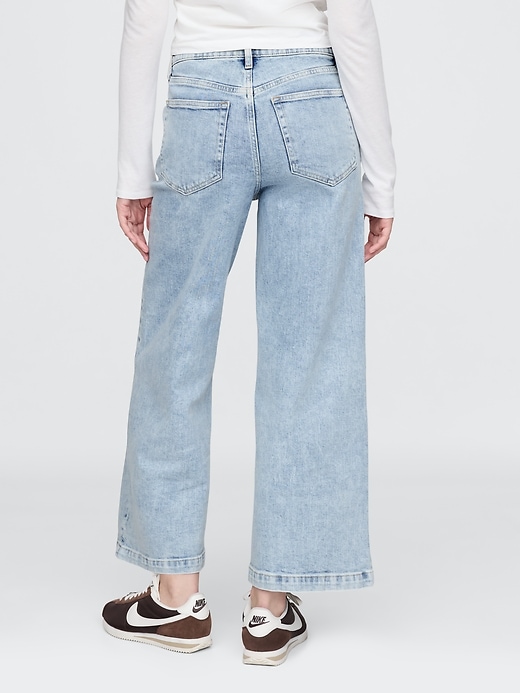 high rise stride wide-leg ankle jeans