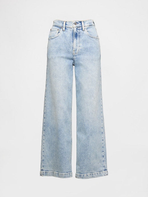 high rise stride wide-leg ankle jeans