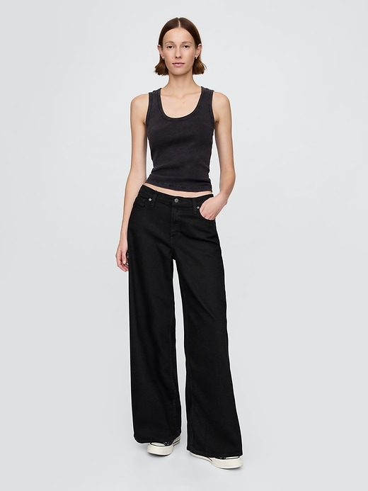 ultrasoft baggy jeans mit mittelhohem bund