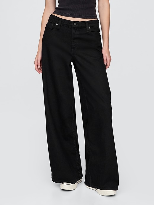 ultrasoft baggy jeans mit mittelhohem bund