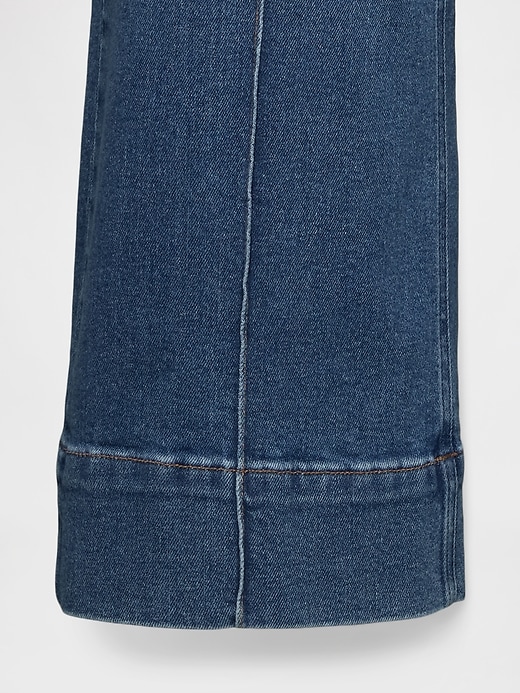high rise stride wide-leg ankle jeans