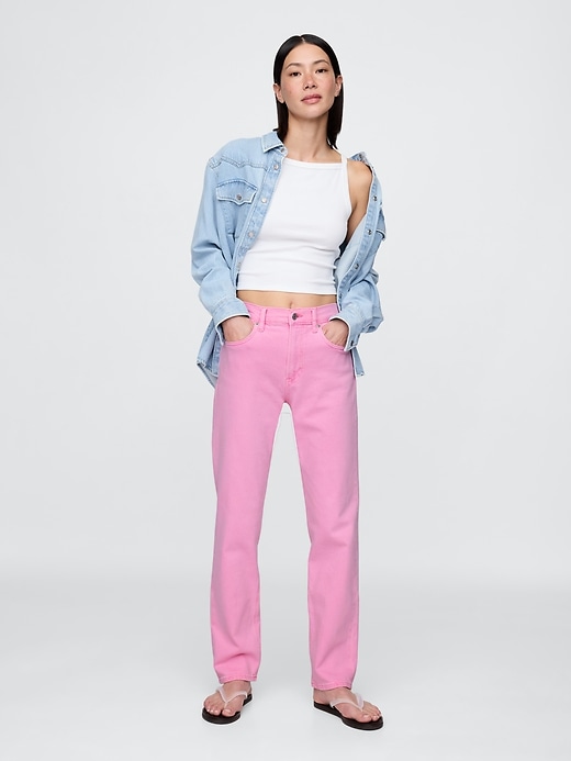 high rise 90s slim straight jeans