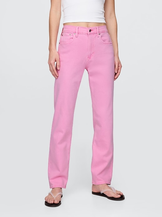 high rise 90s slim straight jeans