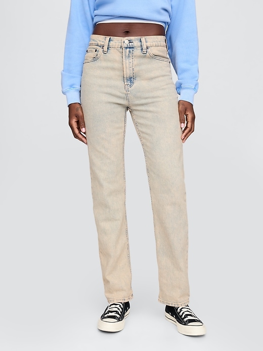 high rise 90s slim straight jeans