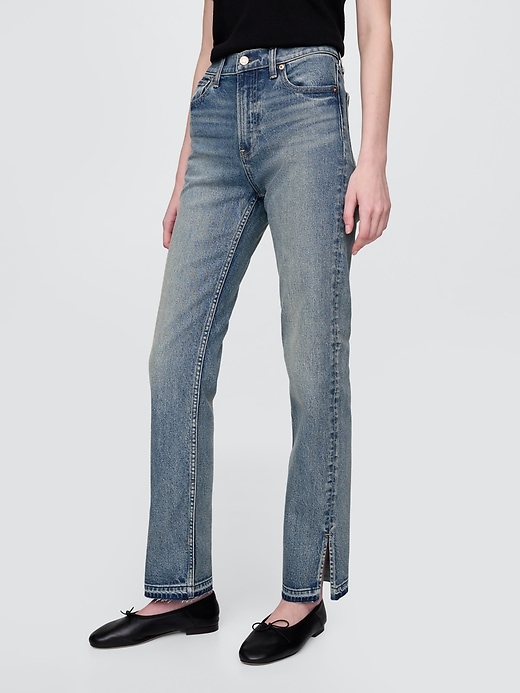 high rise 90s slim straight jeans