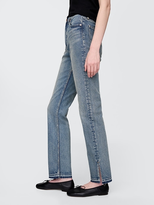 high rise 90s slim straight jeans