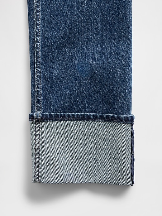 high rise cuffed 90s slim straight jeans