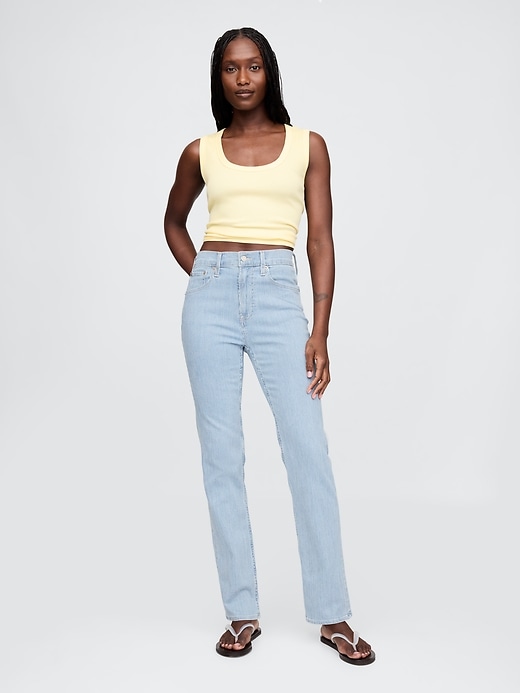 high rise 90s slim straight jeans