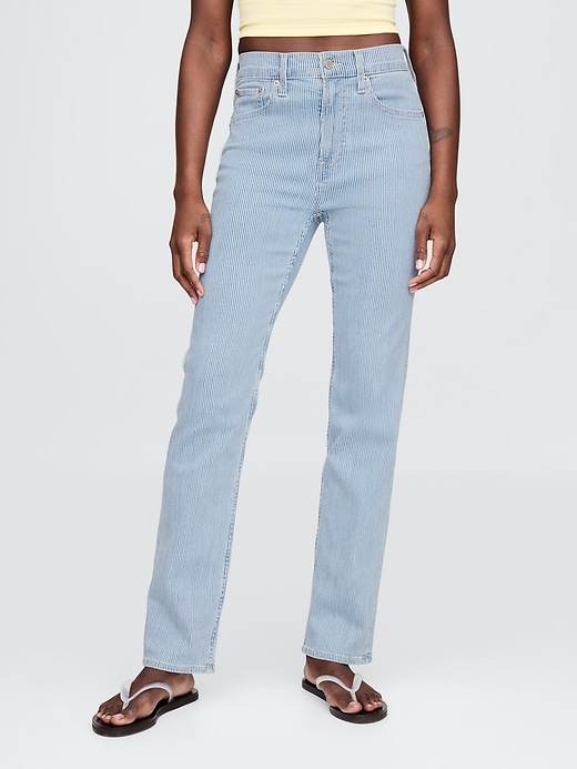 high rise 90s slim straight jeans