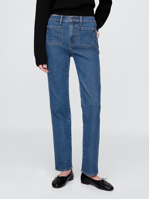high rise 90s slim straight jeans