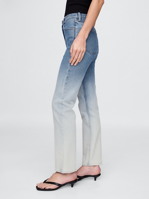 high rise ombré 90s slim straight jeans