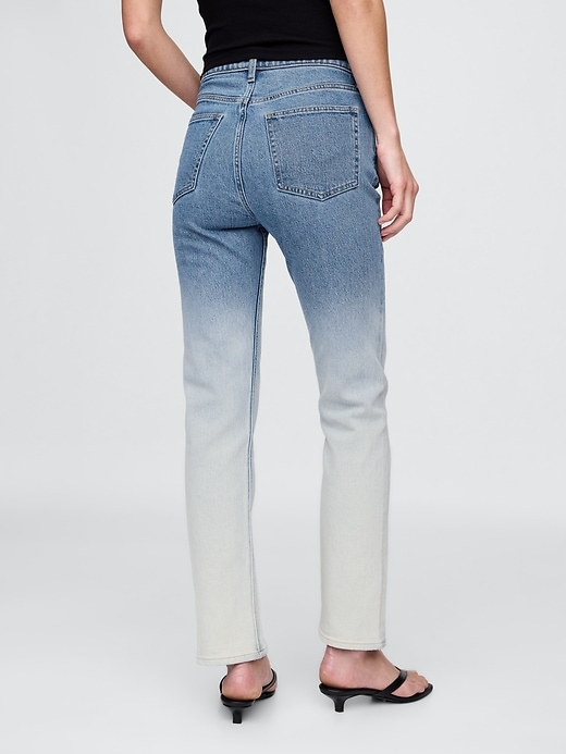 high rise ombré 90s slim straight jeans