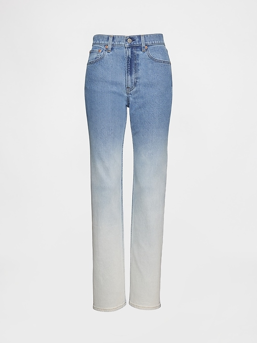 high rise ombré 90s slim straight jeans