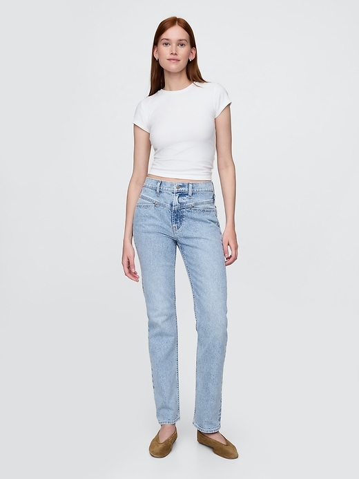 high rise western 90s slim straight jeans